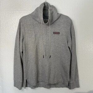 VINEYARD VINES XS Women's Gray Mock Cowl Neck Pullover Sweatshirt Extra Small